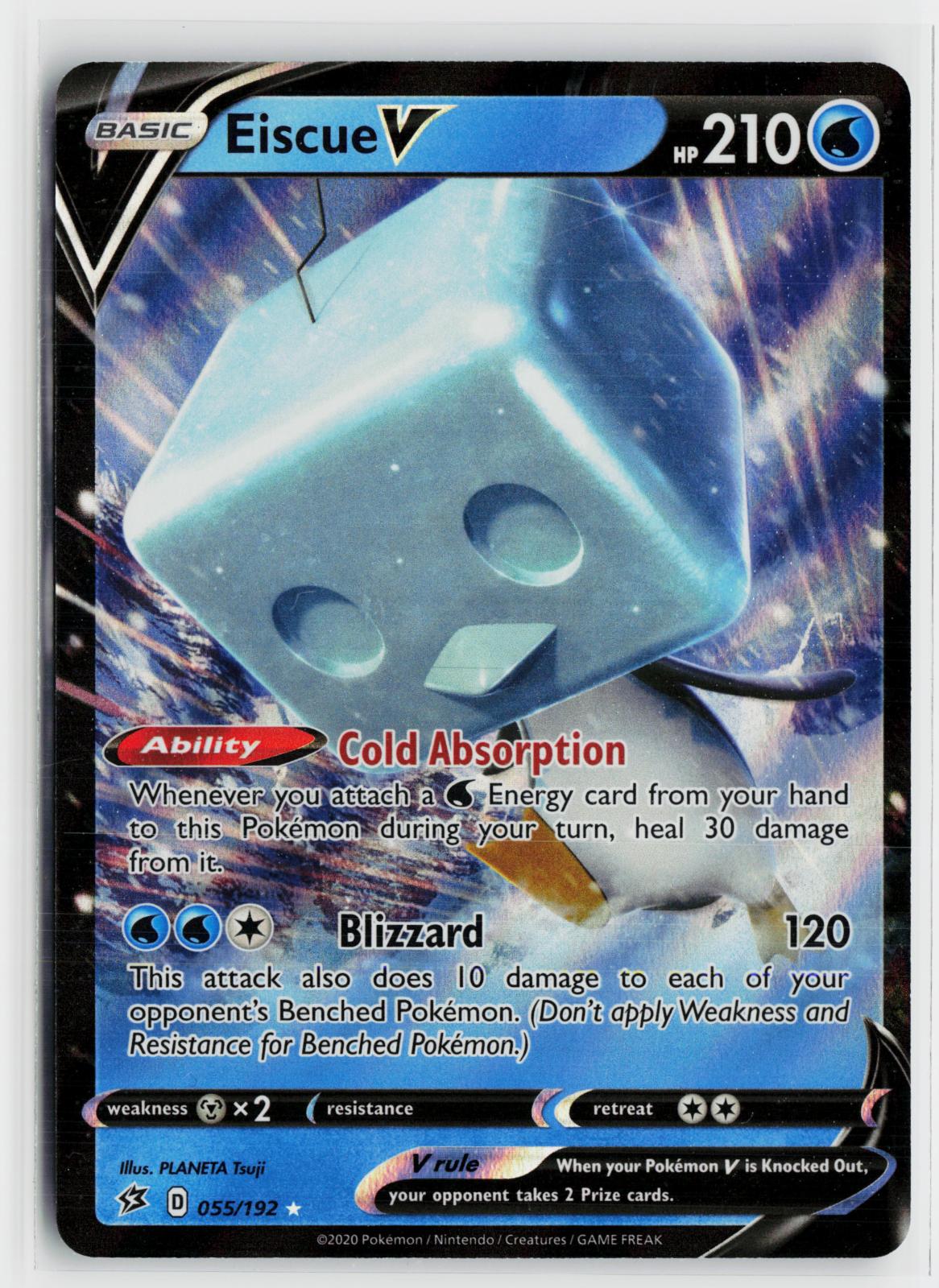 Eiscue V 055/192 Rebel Clash NM Holo V Rare Pokemon