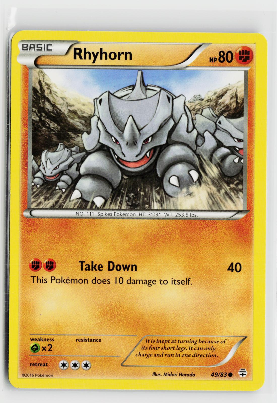 Rhyhorn 49/83 Generations NM C Pokemon