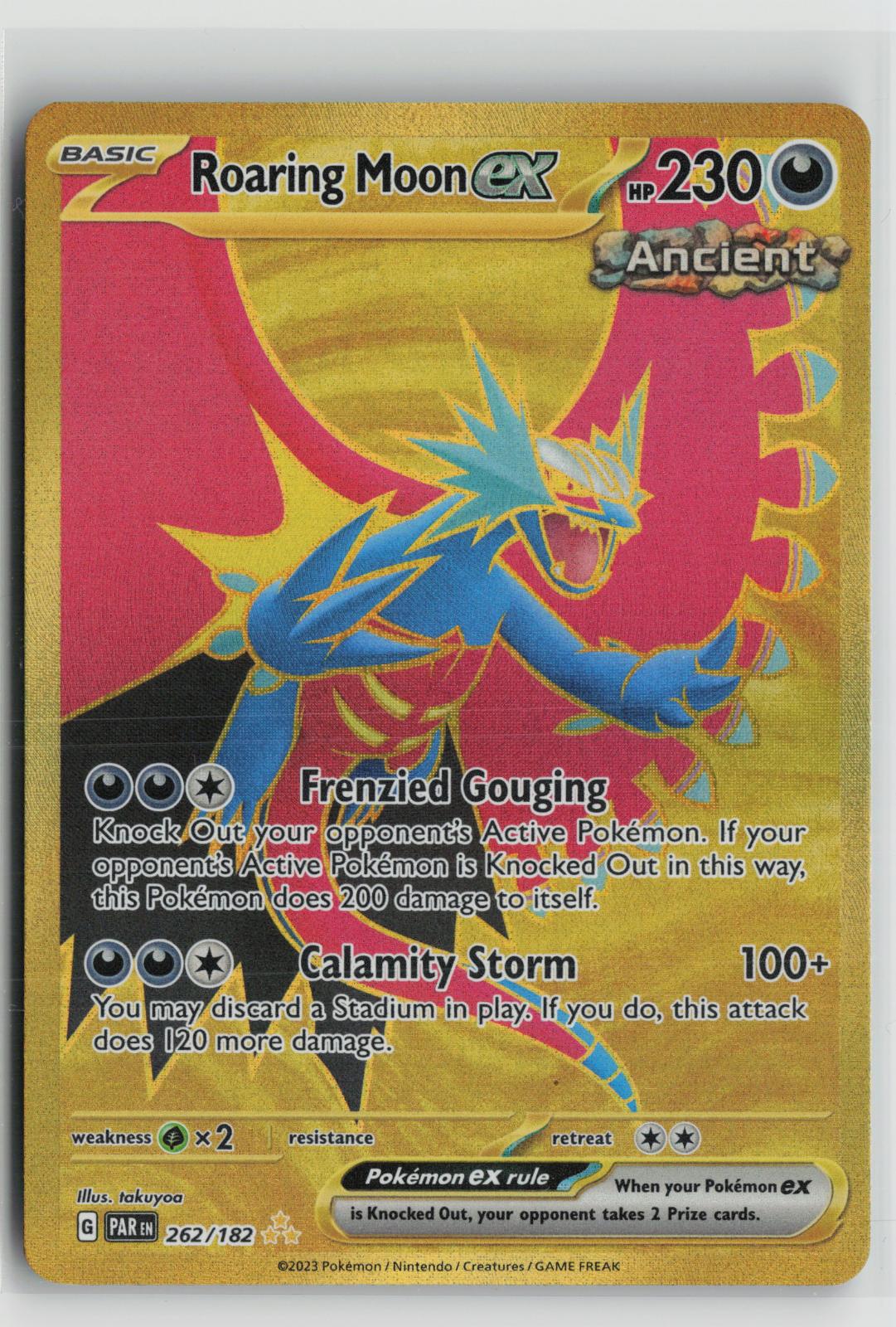 Roaring Moon ex 262/182 Hyper Rare Paradox Rift Pokemon Holo NM