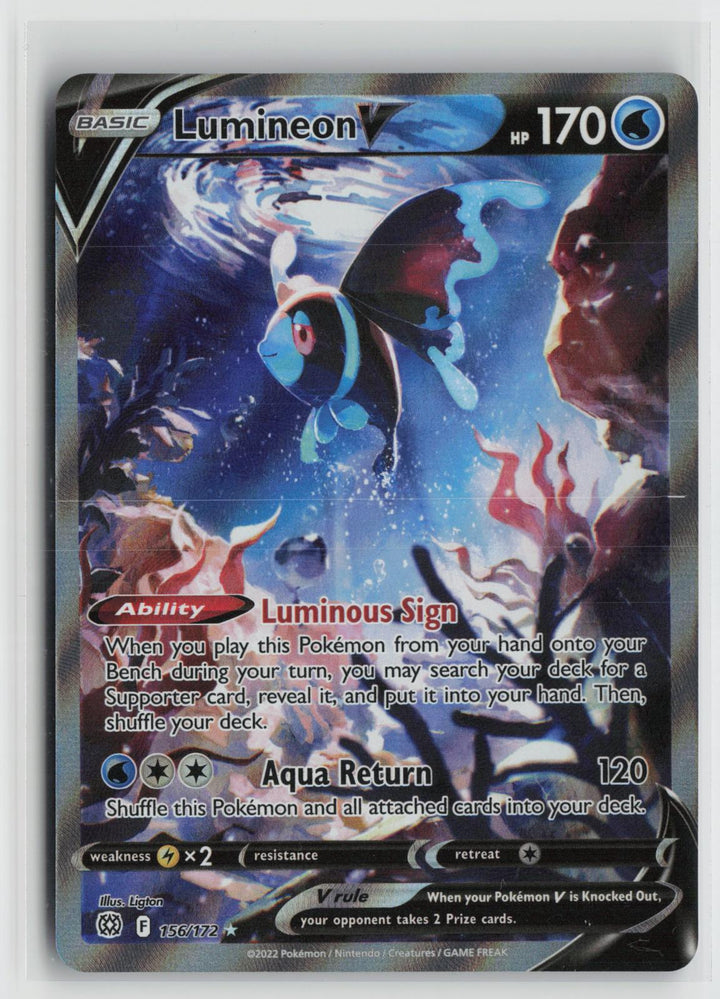 Lumineon V 156/172 Ultra Rare Brilliant Stars Pokemon Holo NM0
