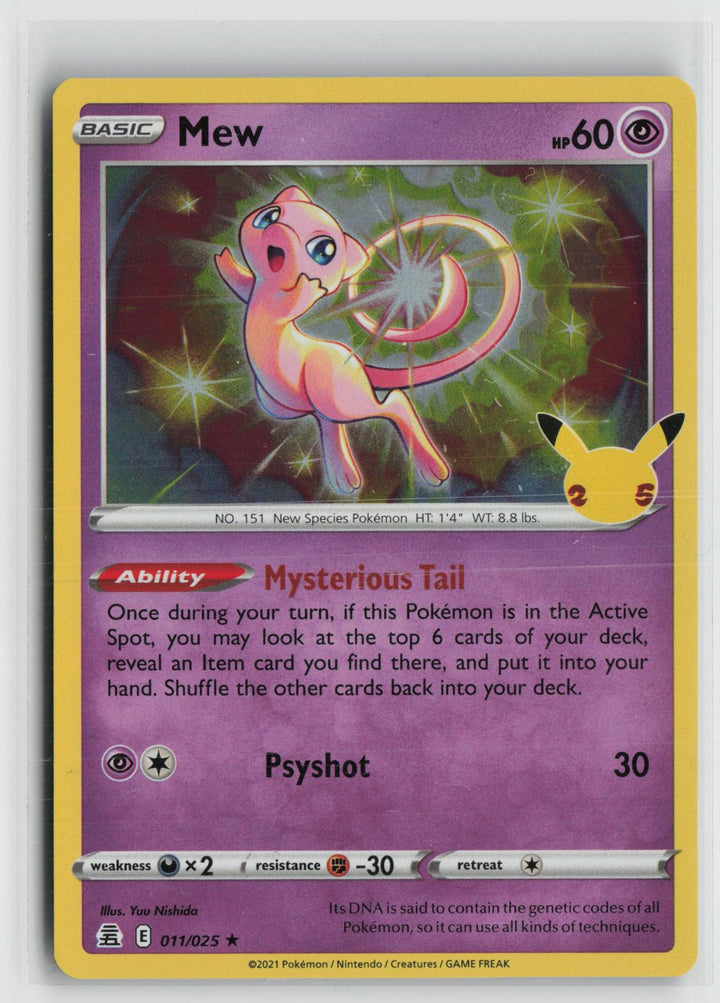 Mew 011/025 Holo Rare Celebrations Pokemon NM0