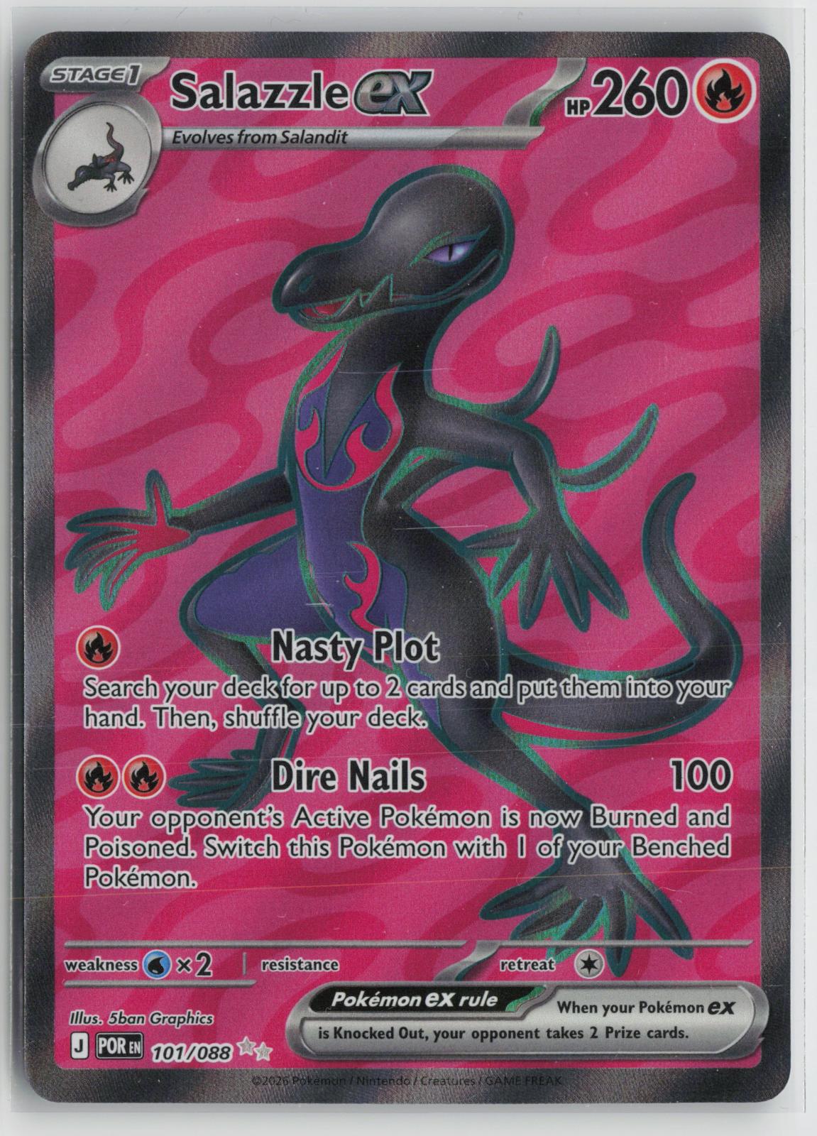Salazzle ex 101/088 Ultra Rare Perfect Order Pokemon Holo NM