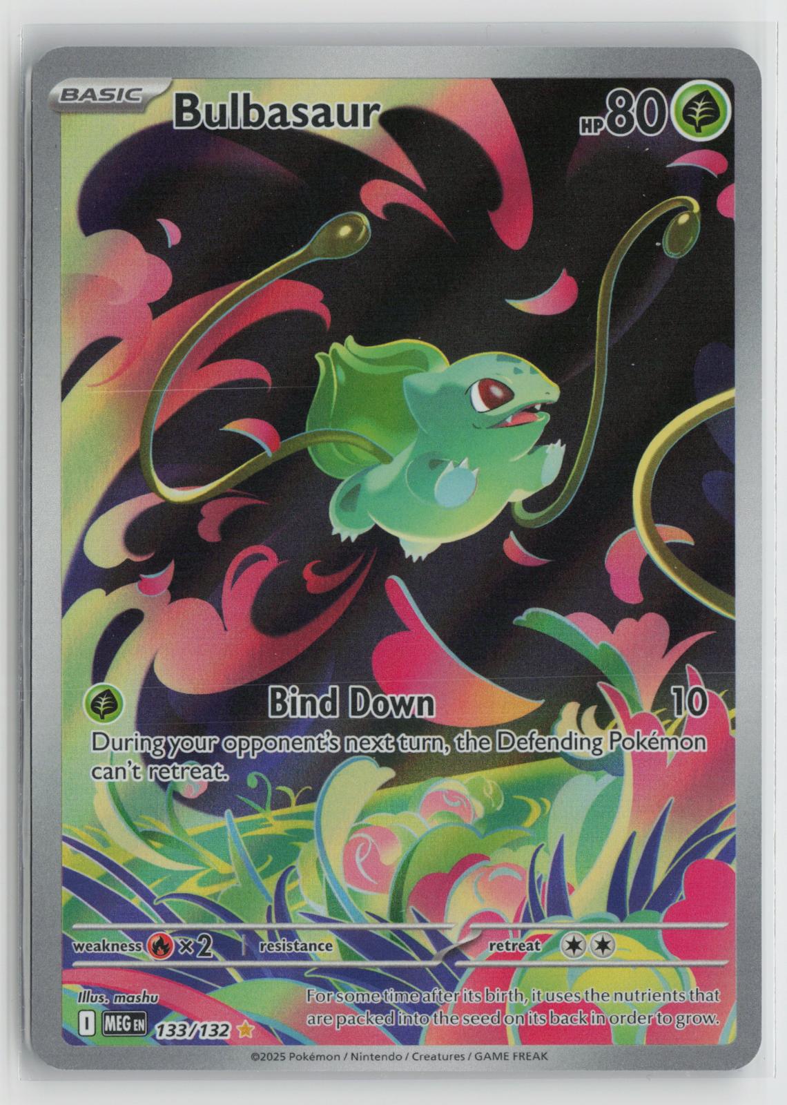 Bulbasaur 133/132 Mega Evolution NM Illustration Rare Holo Pokemon