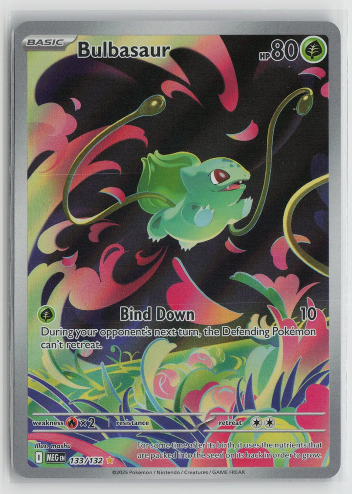 Bulbasaur 133/132 Mega Evolution NM Illustration Rare Holo Pokemon0