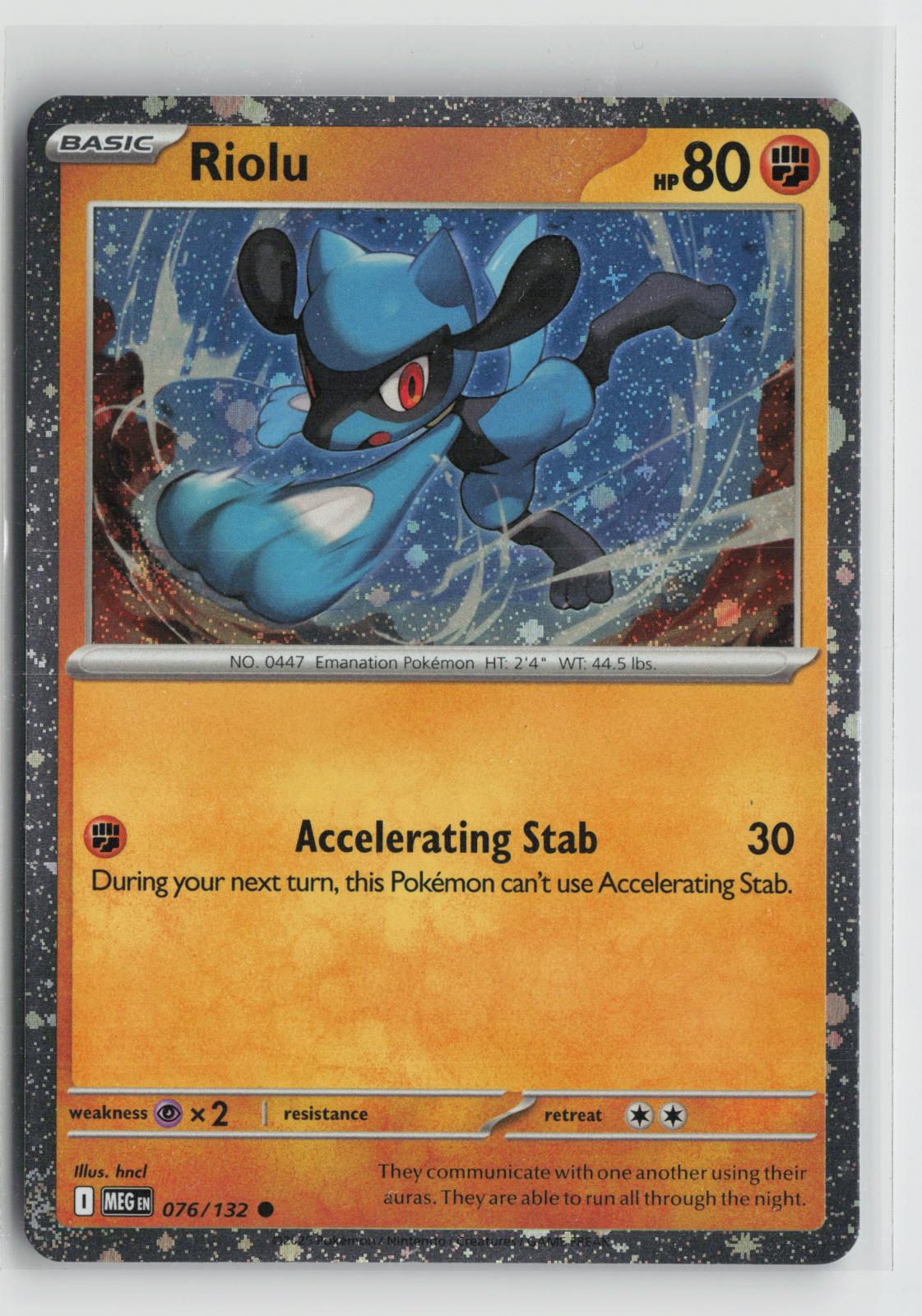 Riolu (Cosmos Holo) 076/132 Miscellaneous Cards & Products NM C Pokemon