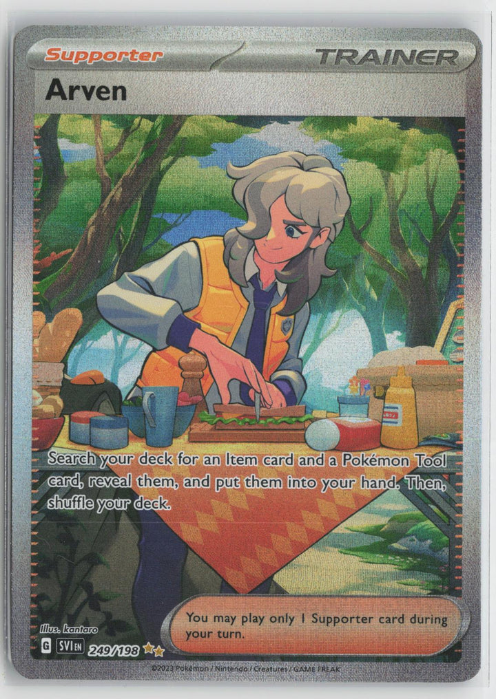 Arven 249/198 Special Illustration Rare Scarlet & Violet Pokemon Holo NM0