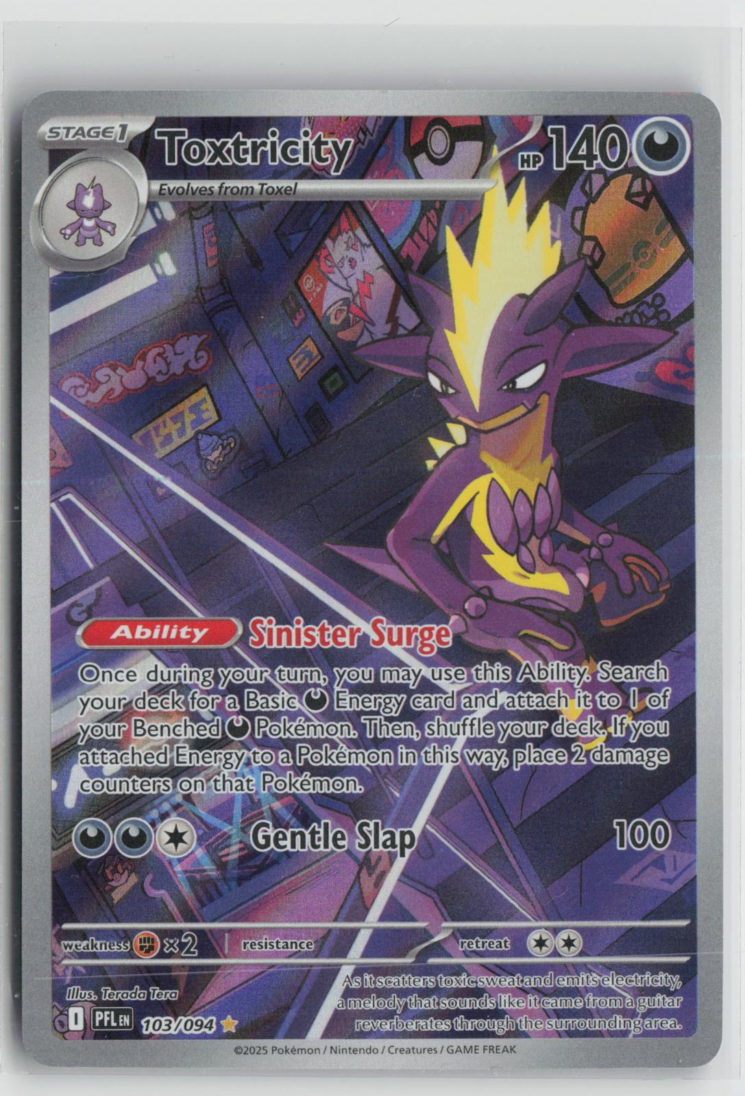 Toxtricity 103/094 Phantasmal Flames NM Illustration Rare Holo Pokemon