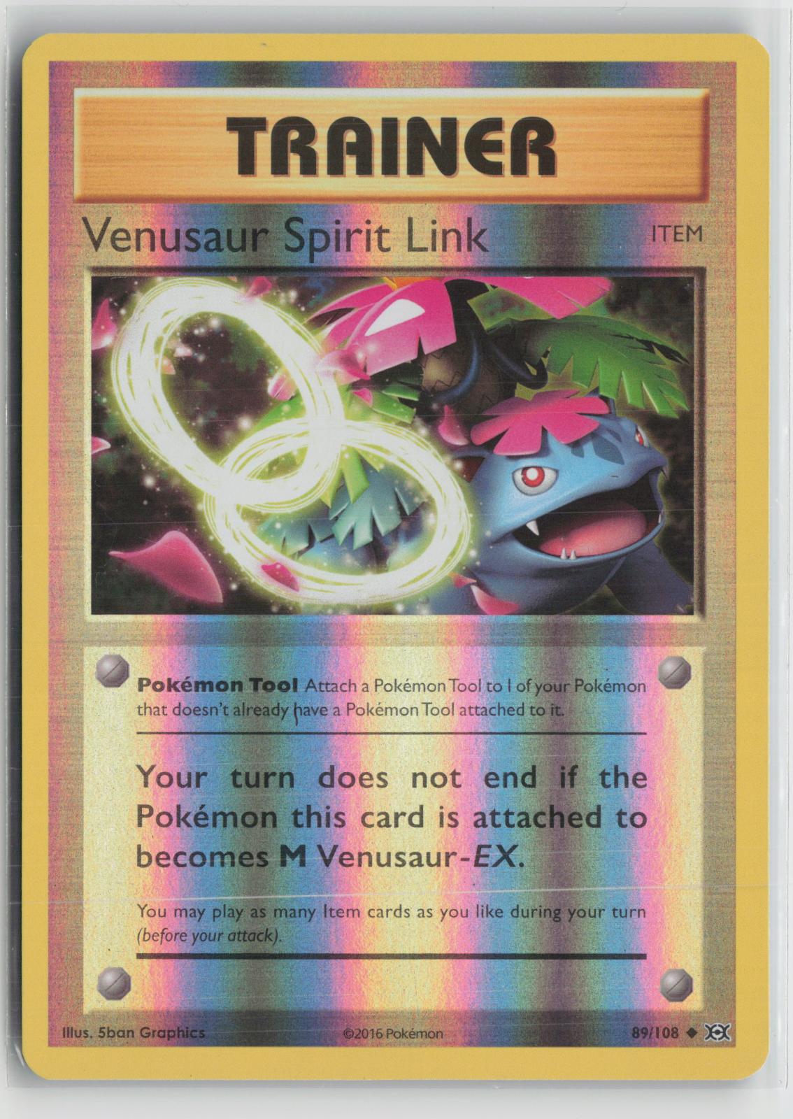 Venusaur Spirit Link 89/108 Reverse Holo Evolutions Pokemon NM
