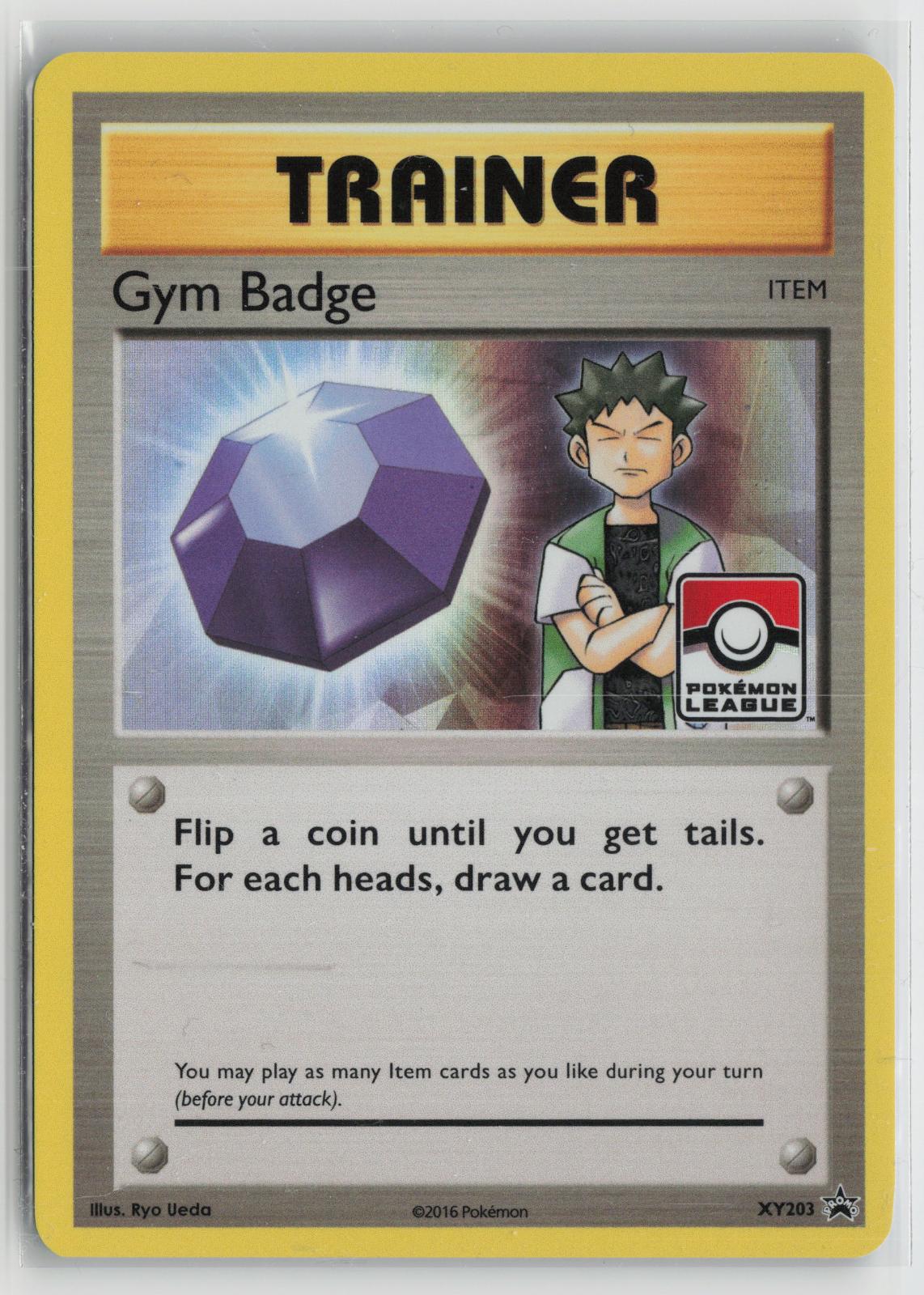 Gym Badge (Brock) XY203 Holo Promo XY Promo Pokemon NM