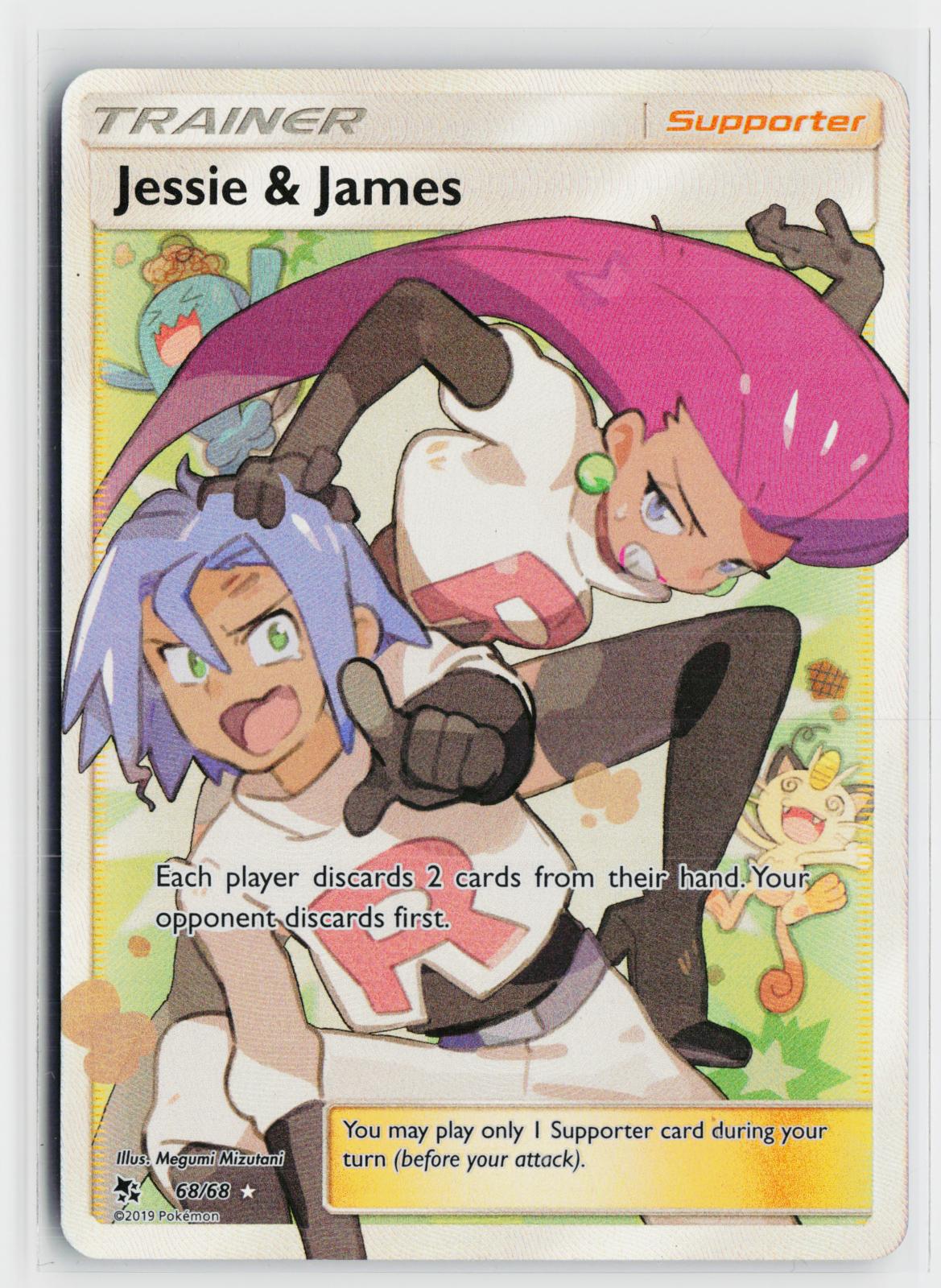 Jessie & James 68/68 Hidden Fates NM UR Holo Pokemon