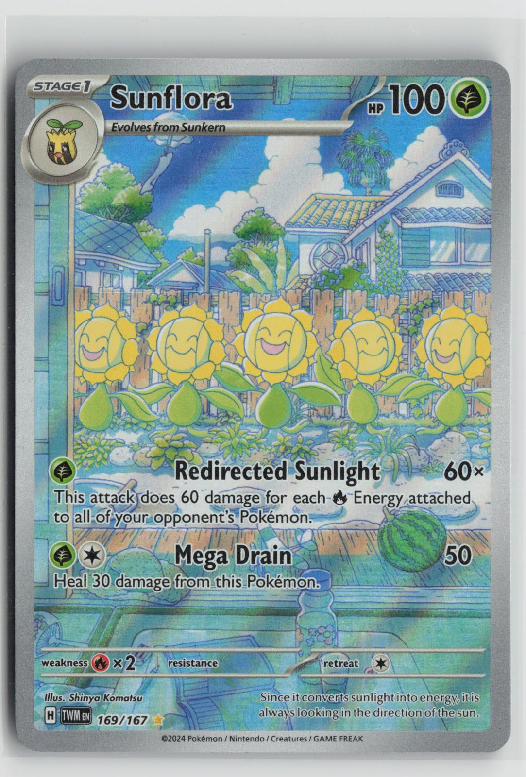 Sunflora 169/167 Illustration Rare Twilight Masquerade Pokemon Holo NM