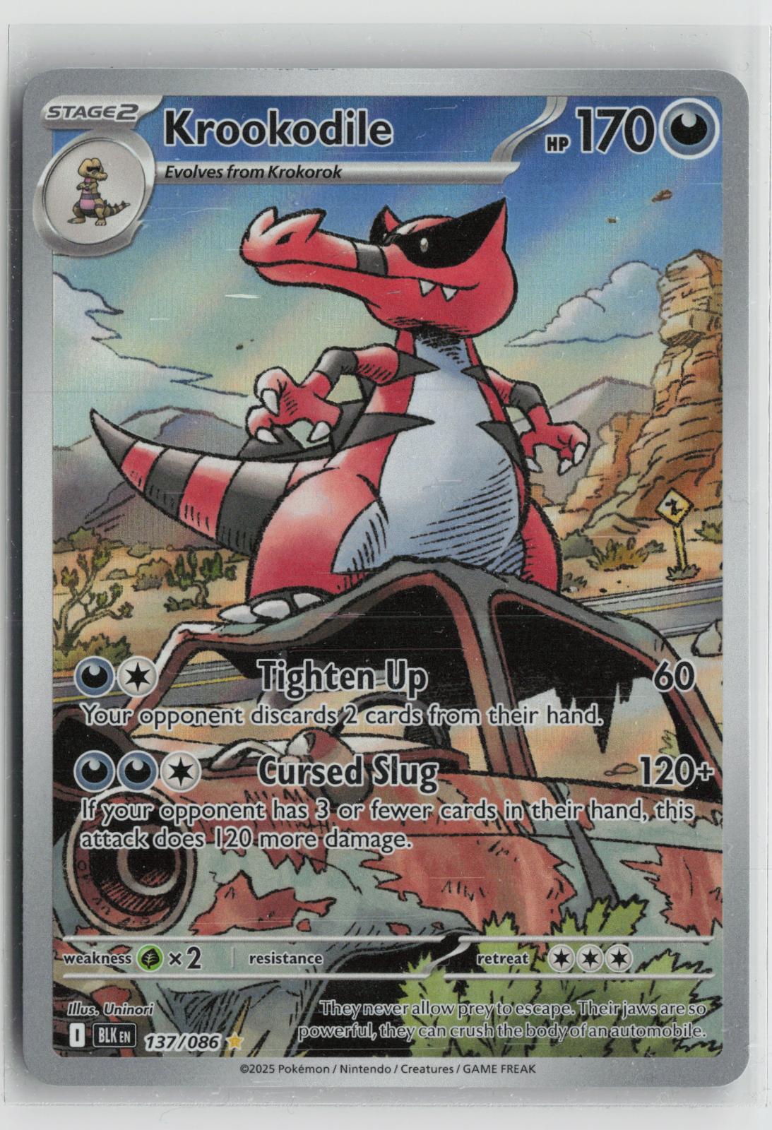 Krookodile 137/086 Black Bolt NM Holo Illustration Rare Pokemon