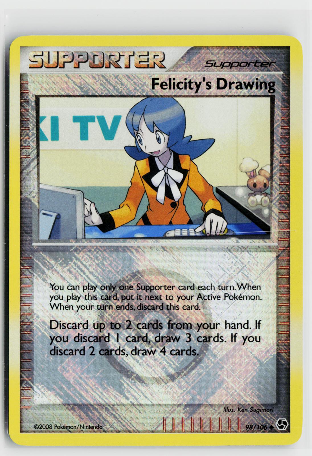 Felicity's Drawing (League Promo) 98/106 NM Reverse Holo Pokemon