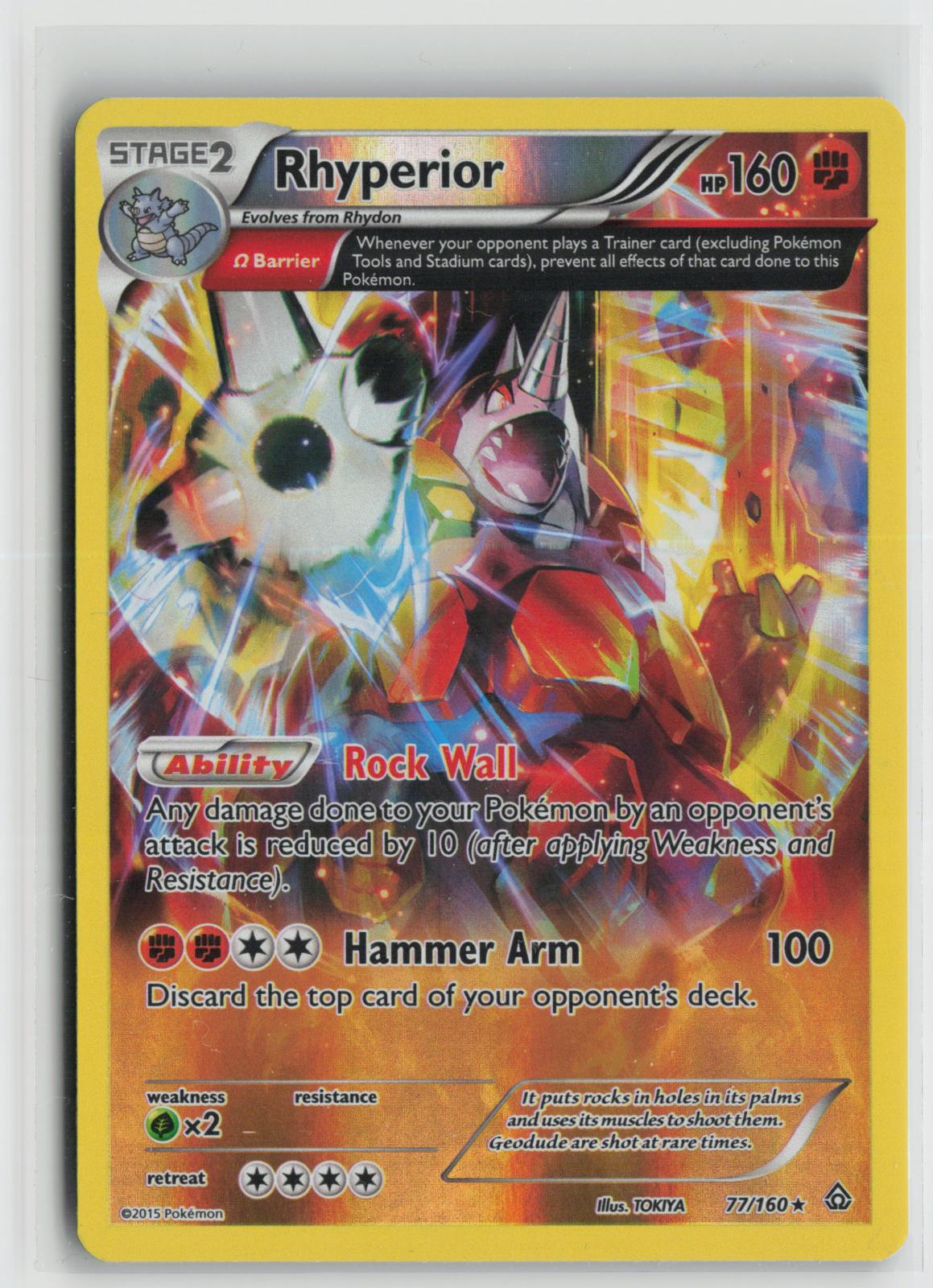 Rhyperior 77/160 Primal Clash NM Holo R Pokemon
