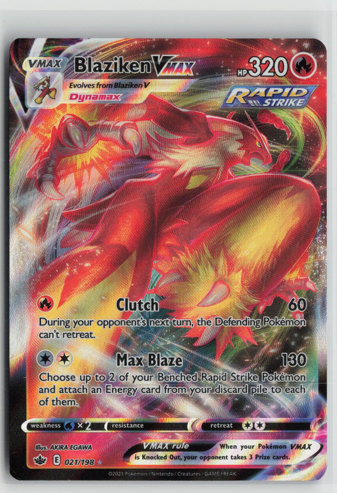 Blaziken VMAX 021/198 Chilling Reign NM Holo VMAX Rare Pokemon