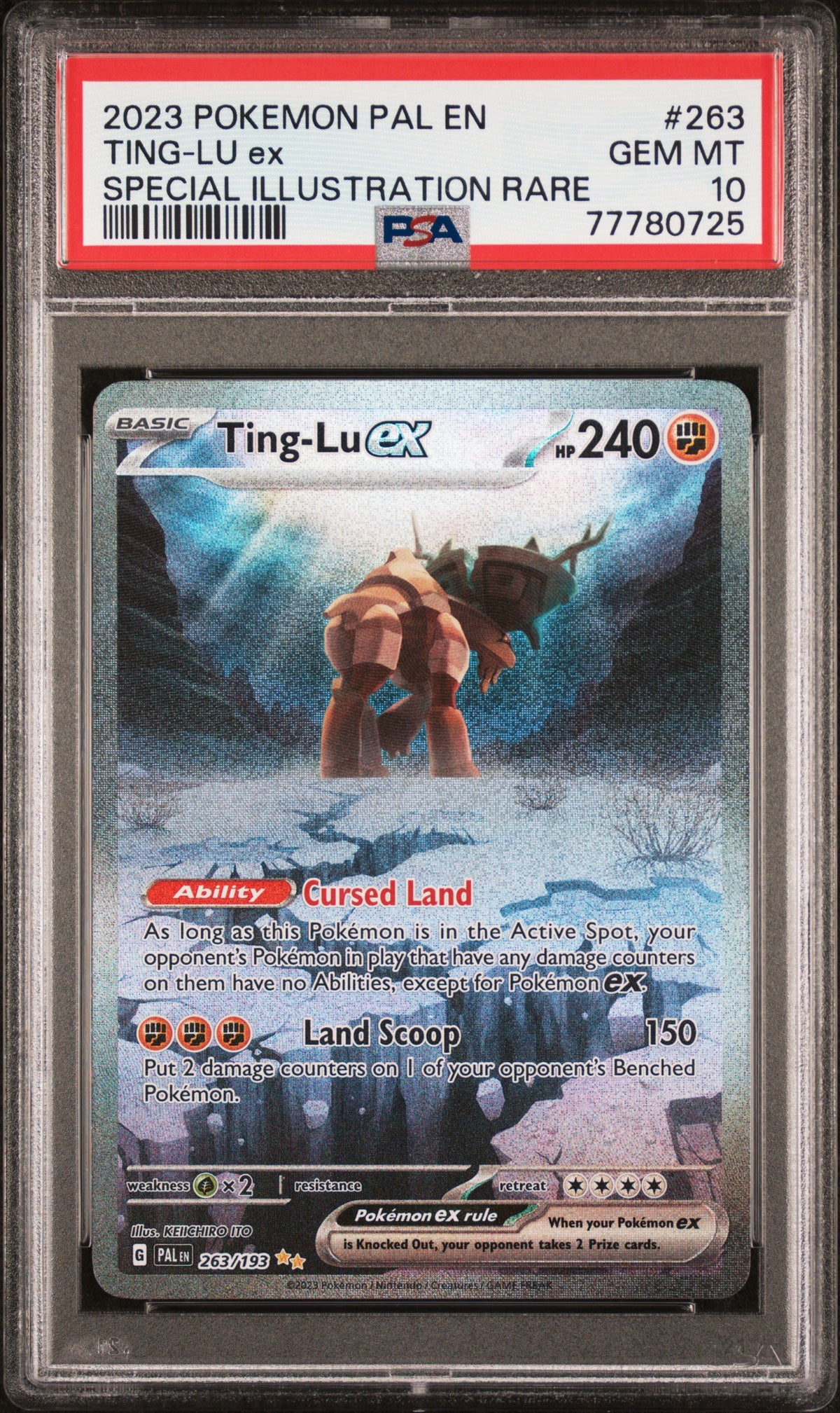PSA 10 Ting-Lu EX 263/193 Special Illustration Rare Paldea Evolved Pokemon