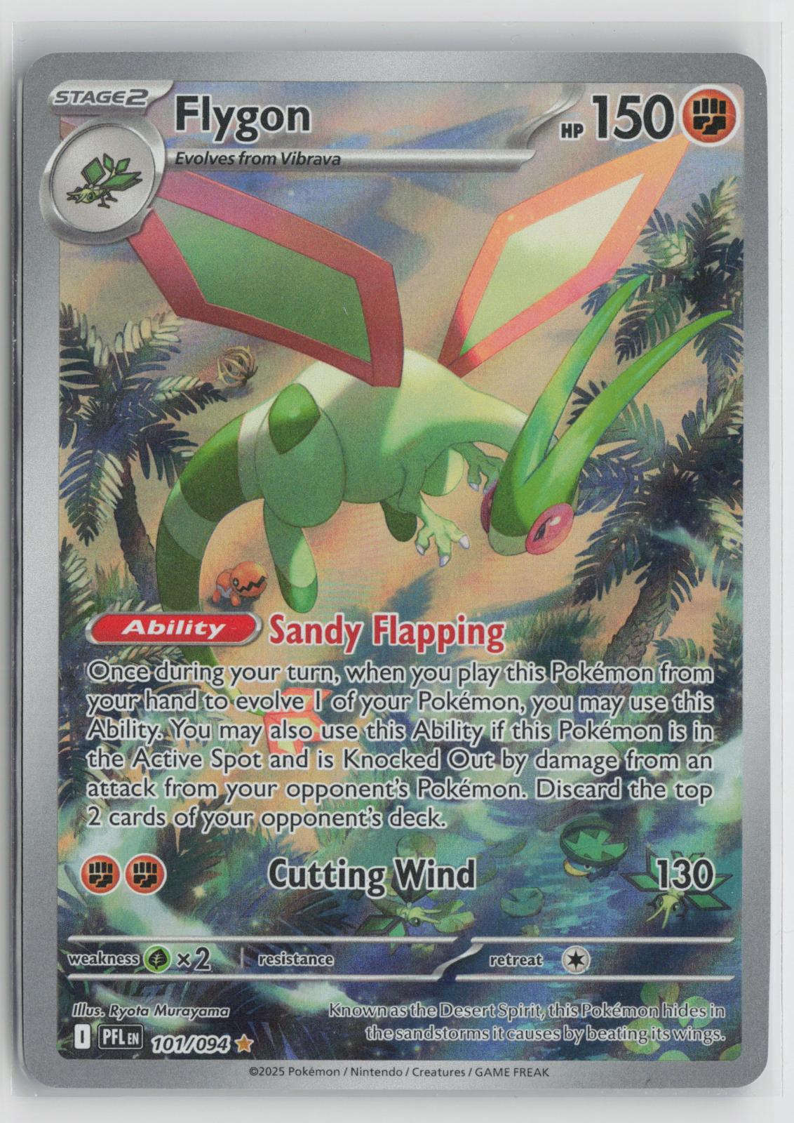 Flygon 101/094 Illustration Rare Phantasmal Flames Pokemon Holo NM