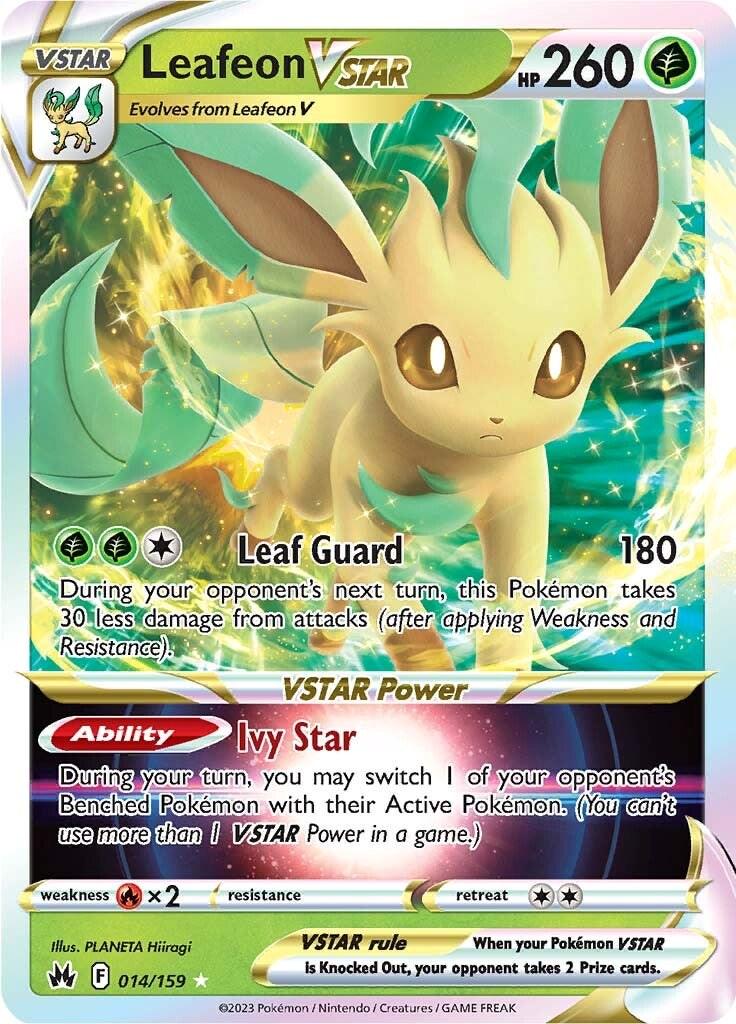 Leafeon VSTAR 014/159 Crown Zenith NM Holo UR Pokemon