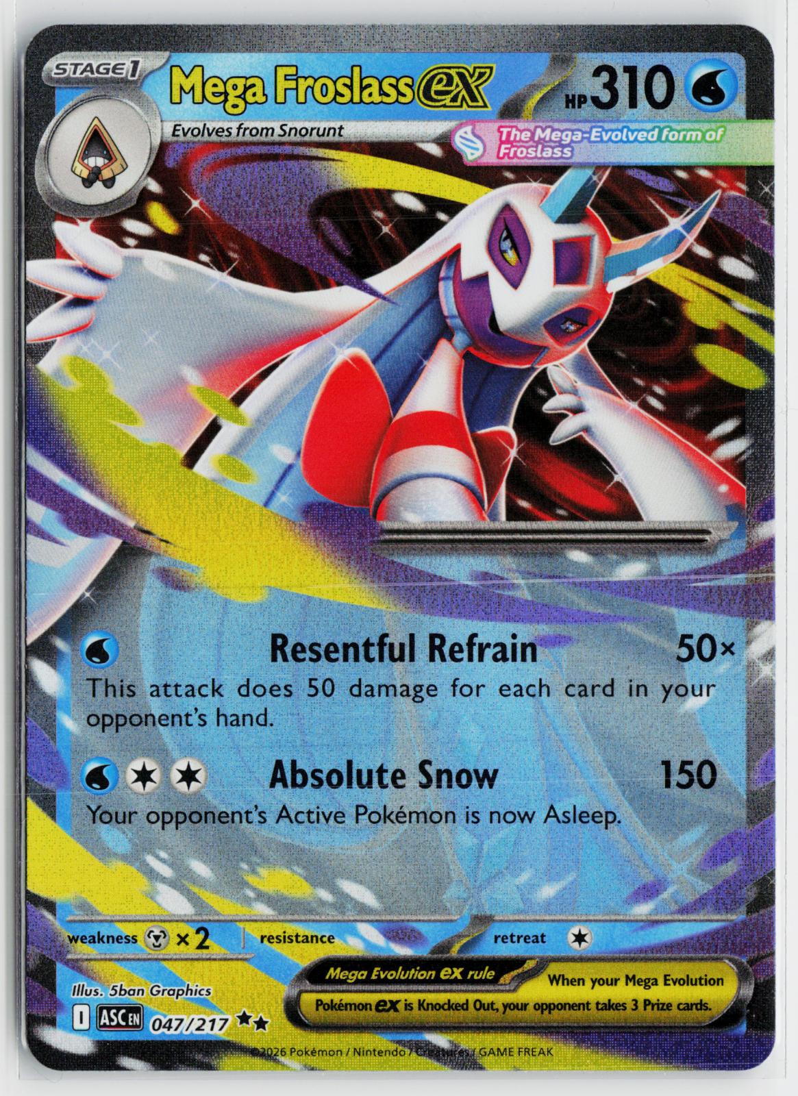 Mega Froslass ex 047/217 Ascended Heroes NM RR Holo Pokemon