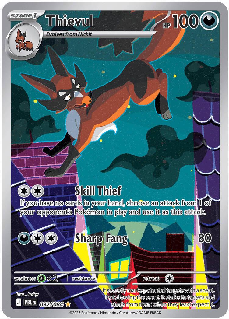 Thievul 092/084 Pitch Black NM IR Holo Pokemon