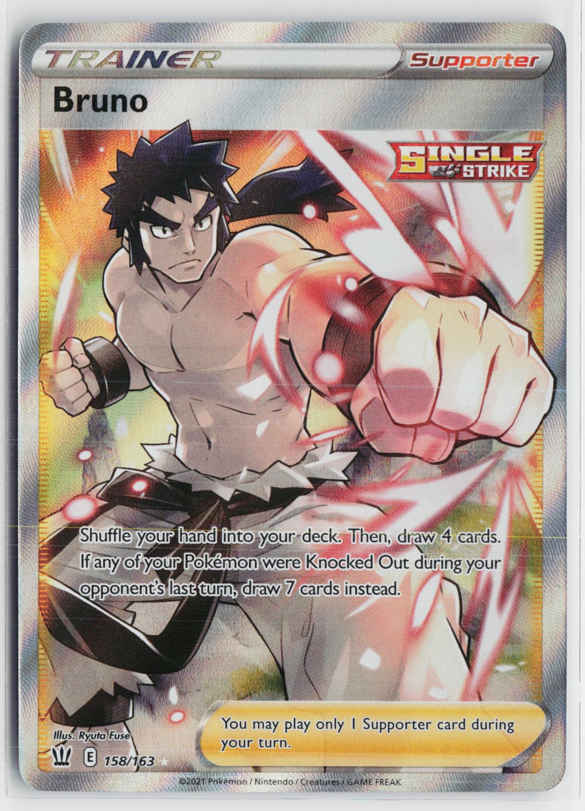 Bruno 158/163 Battle Styles NM UR Holo Pokemon