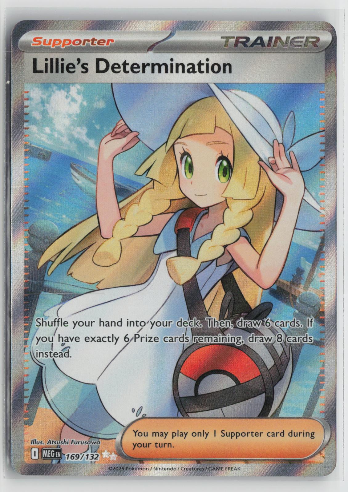Lillie's Determination 169/132 Mega Evolution NM Ultra Rare Holo Pokemon
