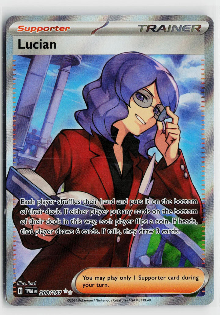 Lucian 208/167 Twilight Masquerade NM Ultra Rare Holo Pokemon0