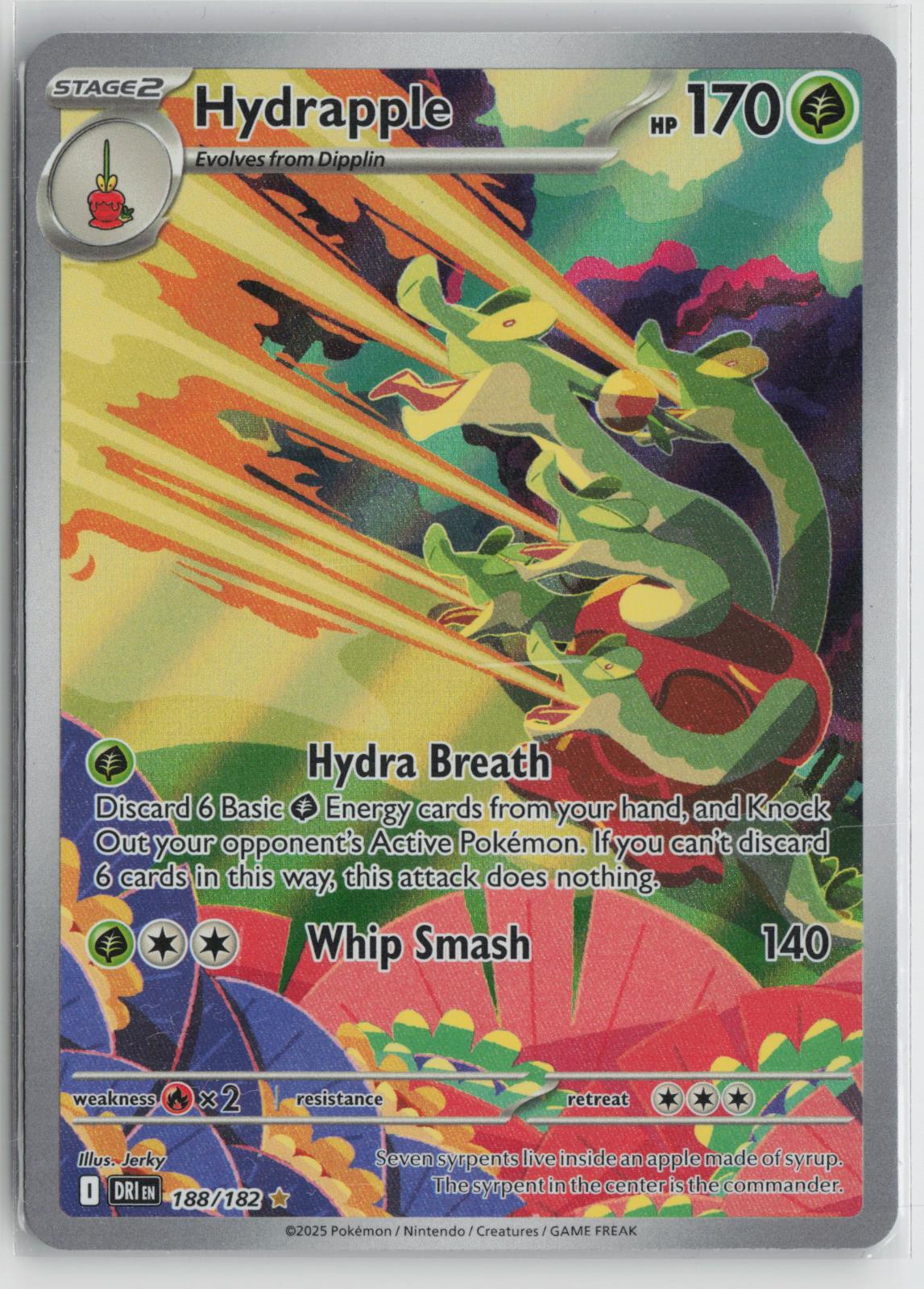 Hydrapple 188/182 Illustration Rare Destined Rivals Pokemon Holo NM
