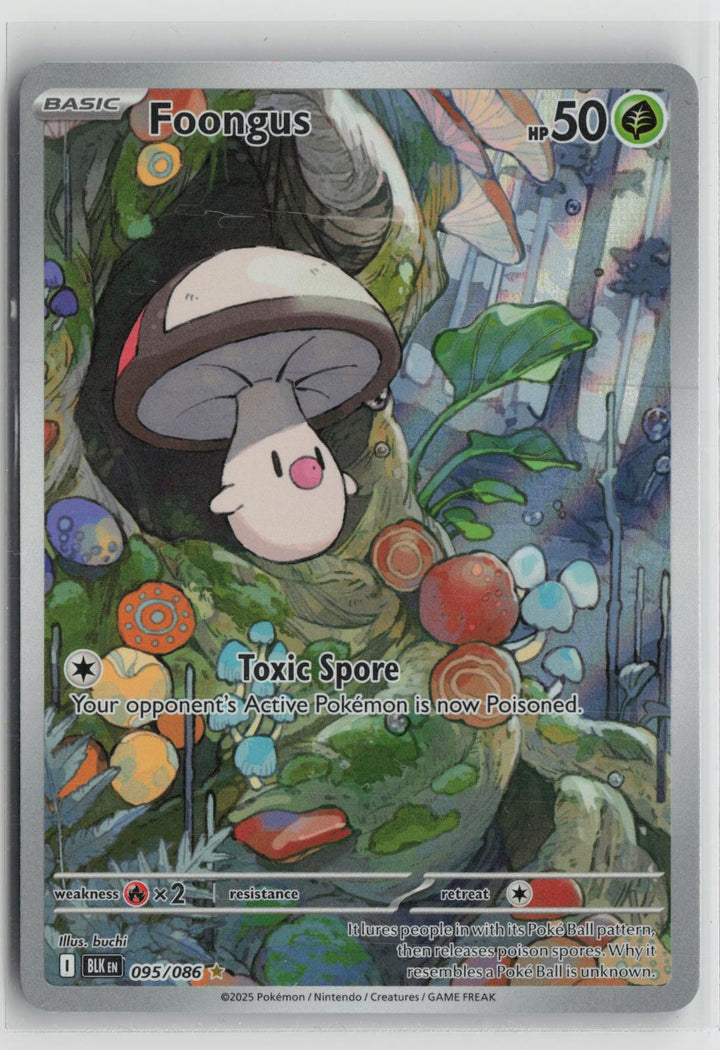 Foongus 095/086 Black Bolt NM Holo Illustration Rare Pokemon0