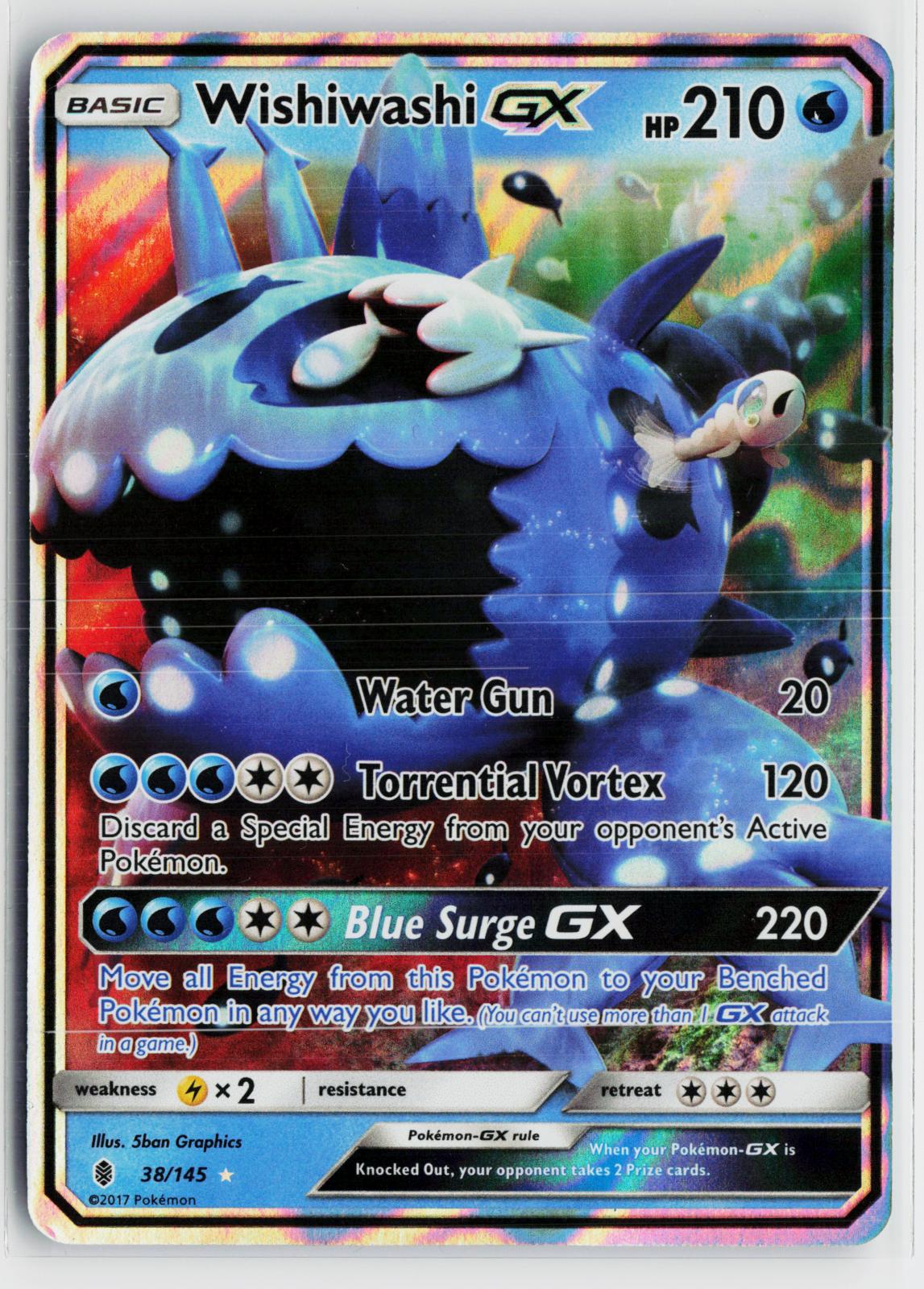 Wishiwashi GX 38/145 Guardians Rising NM Holo UR Pokemon