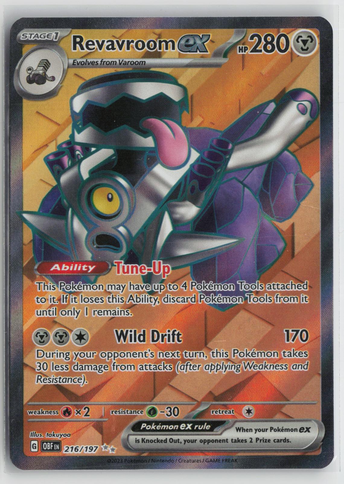 Revavroom ex 216/197 Ultra Rare Obsidian Flames Pokemon Holo NM