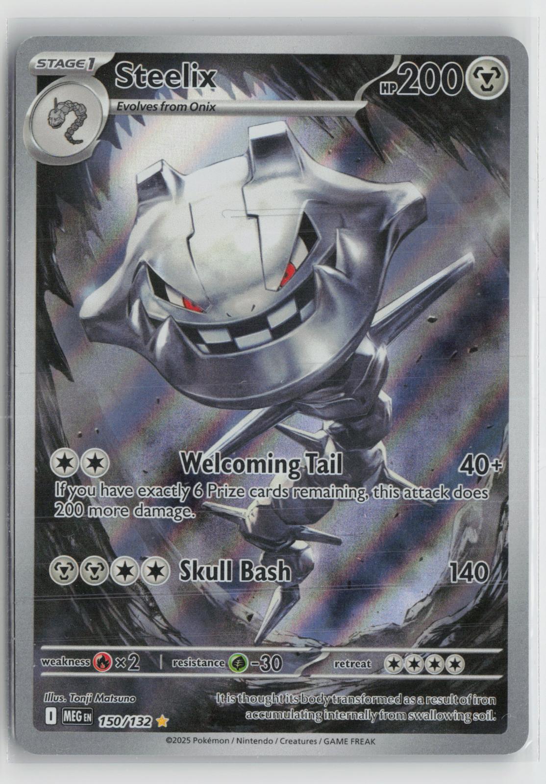 Steelix 150/132 Illustration Rare Mega Evolution Pokemon NM