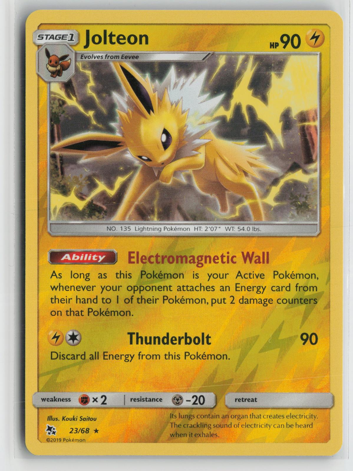 Jolteon 23/68 Rare Hidden Fates Pokemon NM