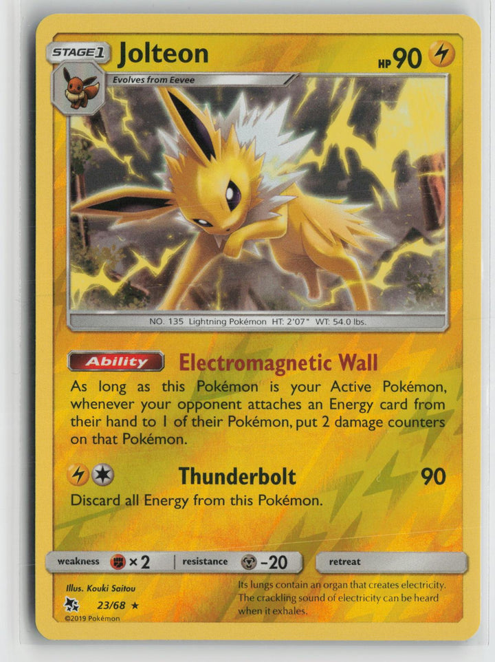 Jolteon 23/68 Rare Hidden Fates Pokemon NM0