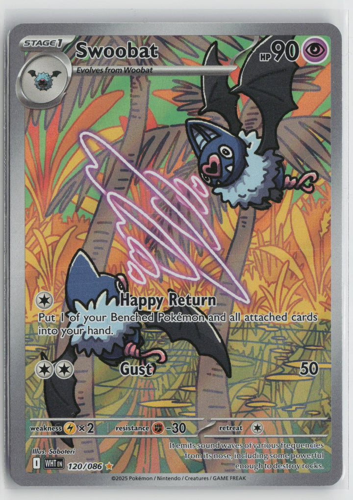 Swoobat 120/086 Illustration Rare White Flare Pokemon Holo NM0