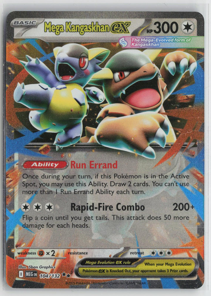 Mega Kangaskhan ex 104/132 Prize Pack Series Cards NM Holo Double Rare Pokemon0