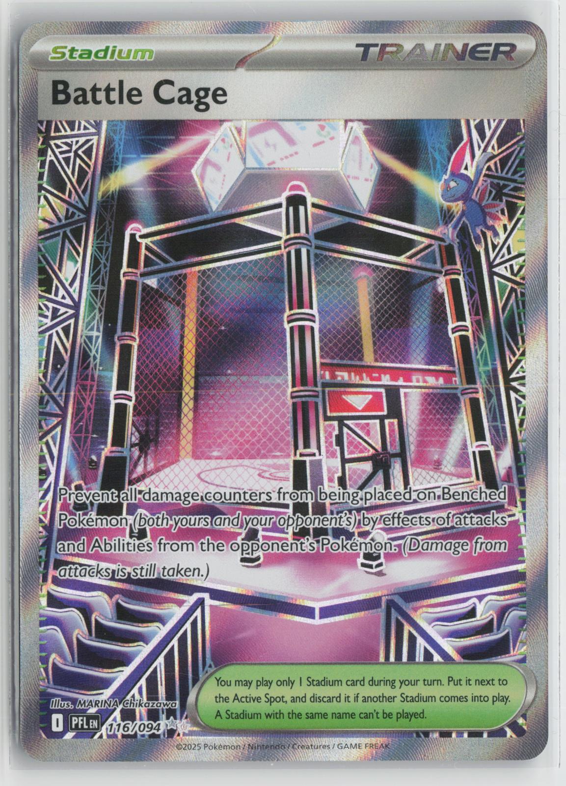 Battle Cage 116/094 Ultra Rare Phantasmal Flames Pokemon NM