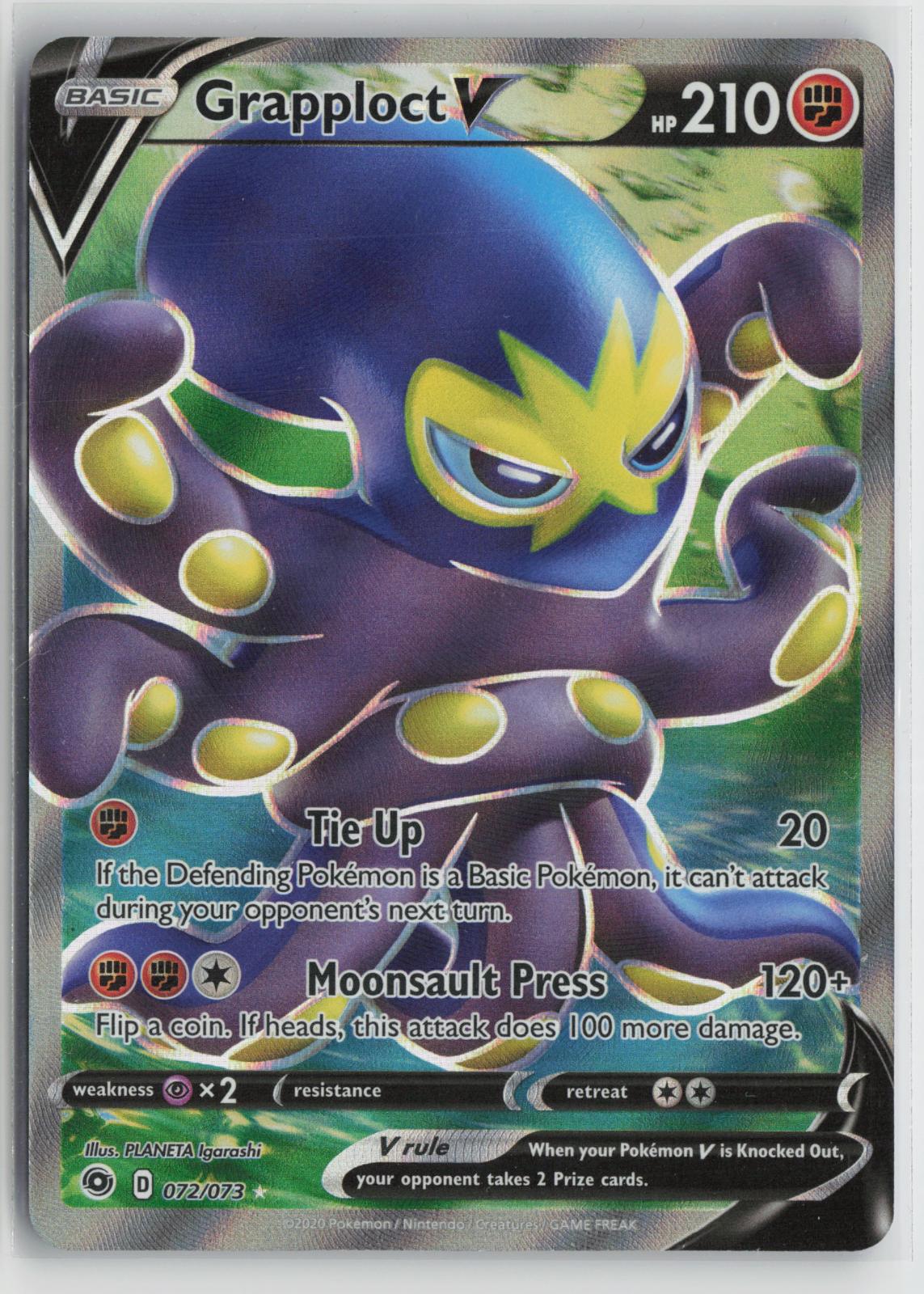 Grapploct V 072/073 Ultra Rare Champion's Path Pokemon Holo NM