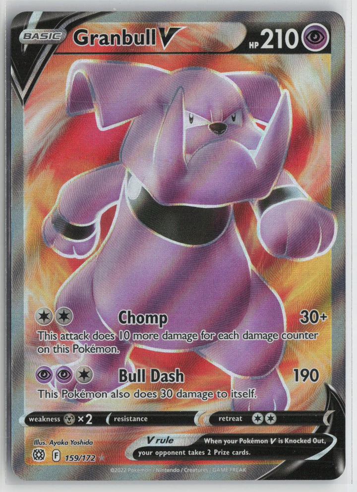 Granbull V 159/172 Ultra Rare Brilliant Stars Pokemon Holo NM0