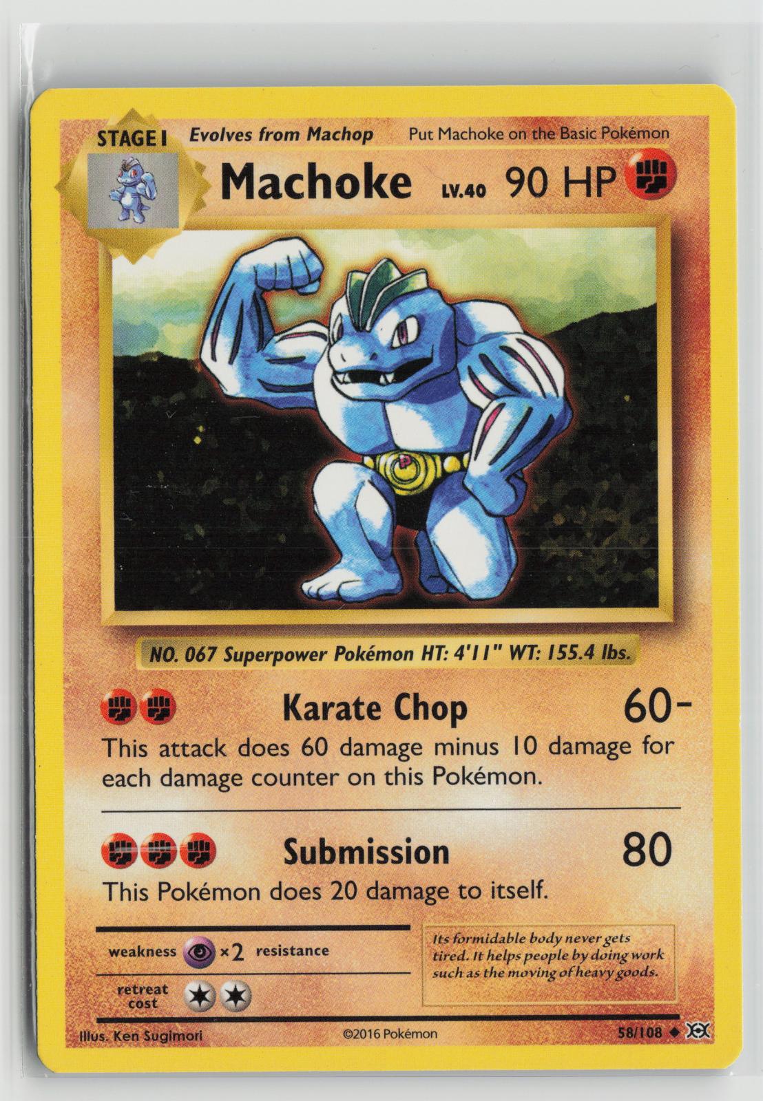 Machoke 58/108 Evolutions NM UC Pokemon