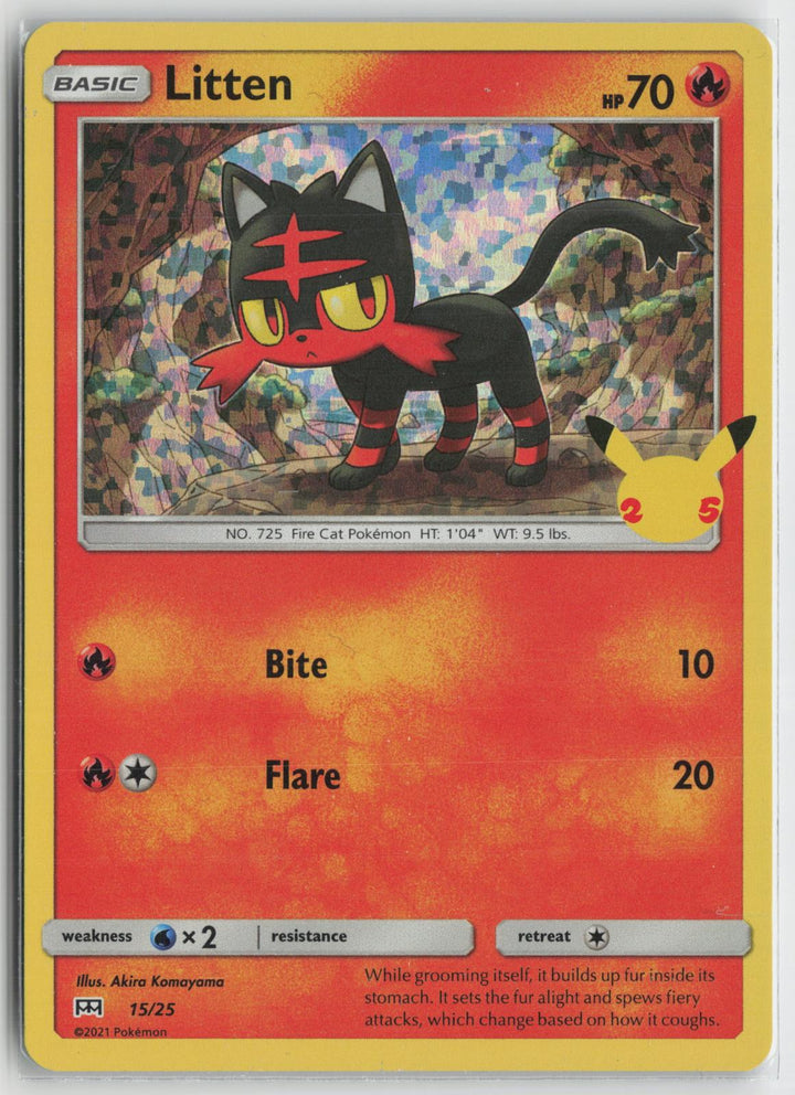 Litten 015/025 Promo McDonald's 25th Anniversary Promos Pokemon NM0