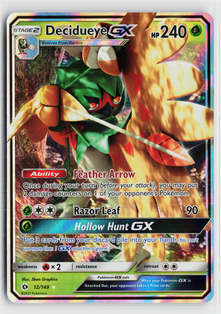 Decidueye GX 12/149 SM Base Set NM Holo UR Pokemon0