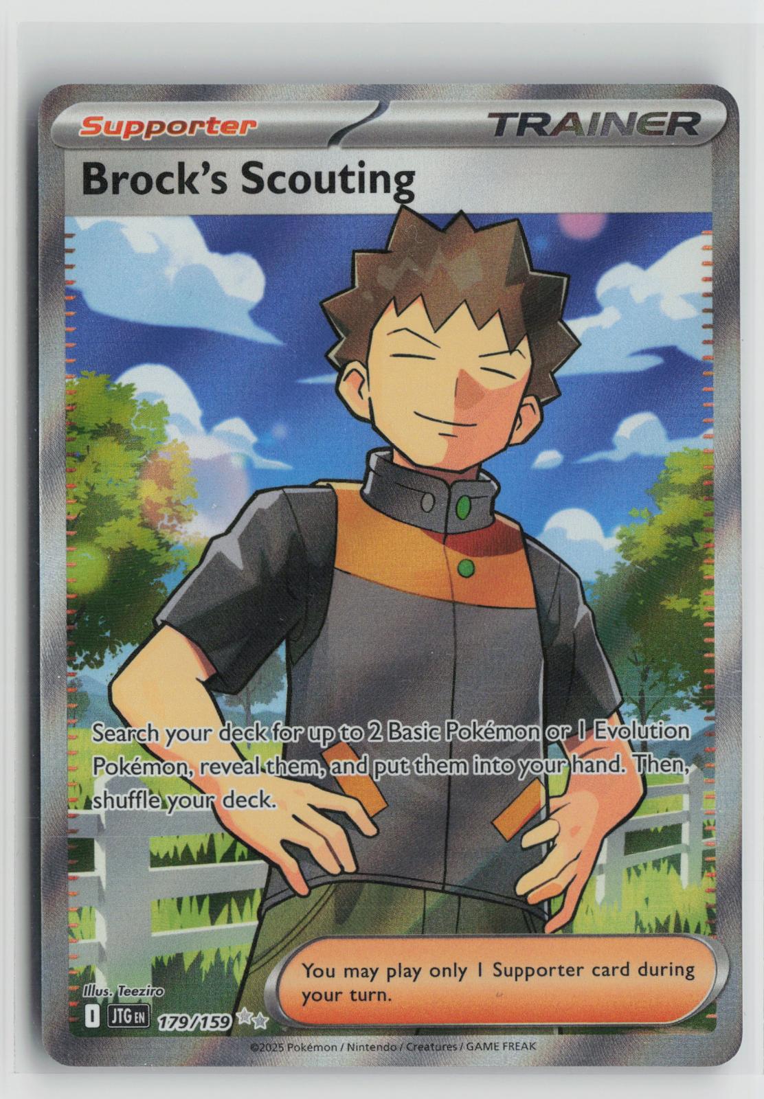 Brock's Scouting 179/159 Journey Together NM Ultra Rare Holo Pokemon