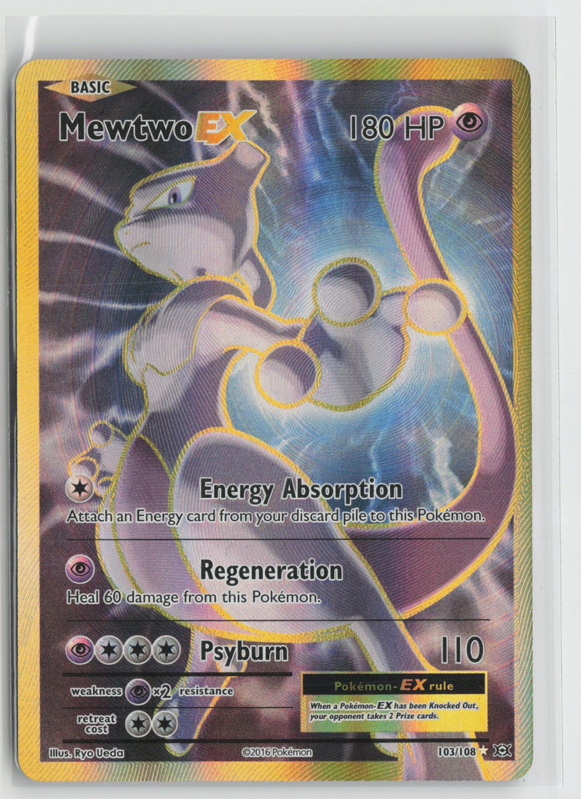 Mewtwo EX 103/108 Ultra Rare Evolutions Pokemon Holo NM