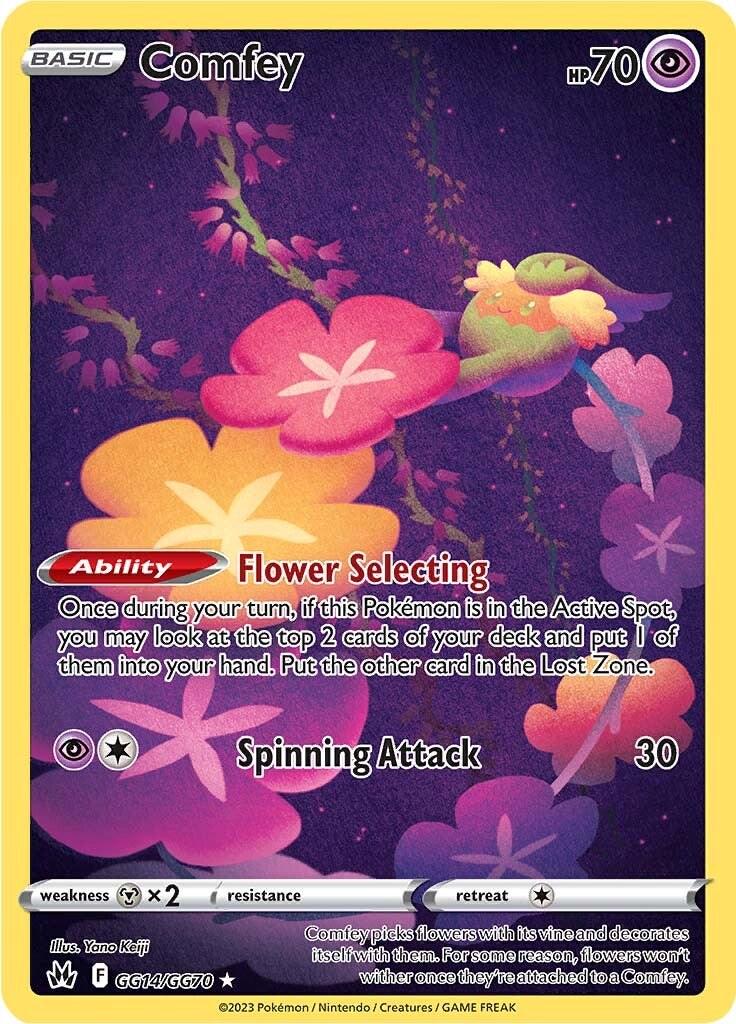 Comfey GG14/GG70 Crown Zenith Galarian Gallery NM Holo TG Pokemon