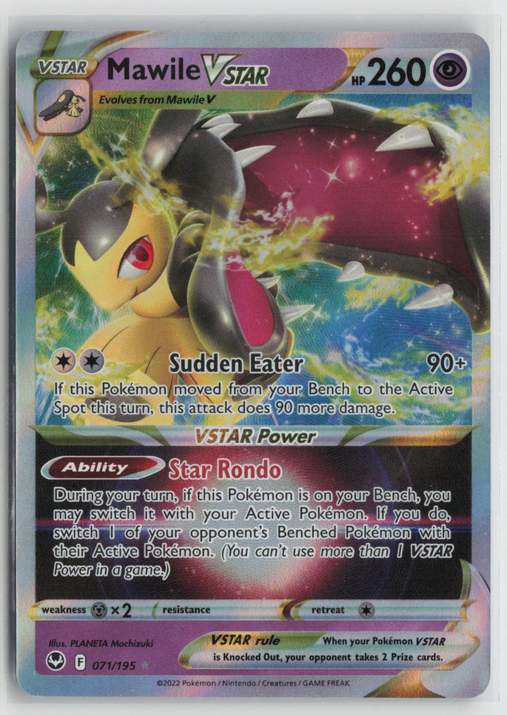 Mawile VSTAR 071/195 Holo VSTAR Rare Silver Tempest Pokemon NM0