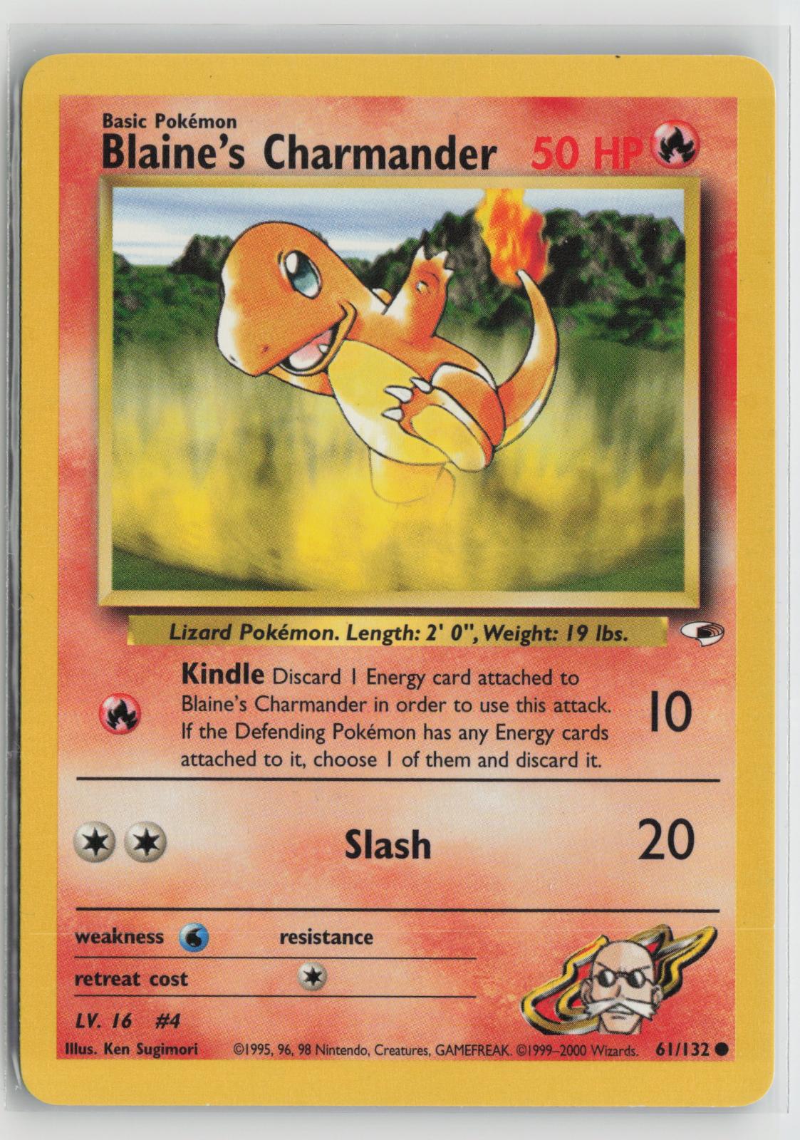 Blaine's Charmander 61/132 Common Gym Heroes Pokemon Unlimited LP