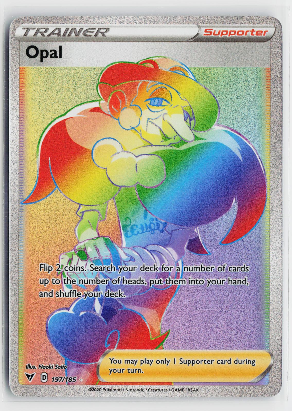 Opal 197/185 Vivid Voltage NM Rainbow Rare Holo Pokemon