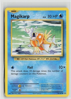 Magikarp 33/108 Common Evolutions Pokemon NM