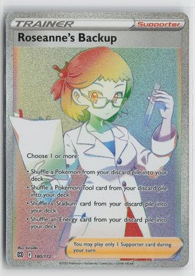 Roseanne's Backup 180/172 Rare Rainbow Brilliant Stars Pokemon NM